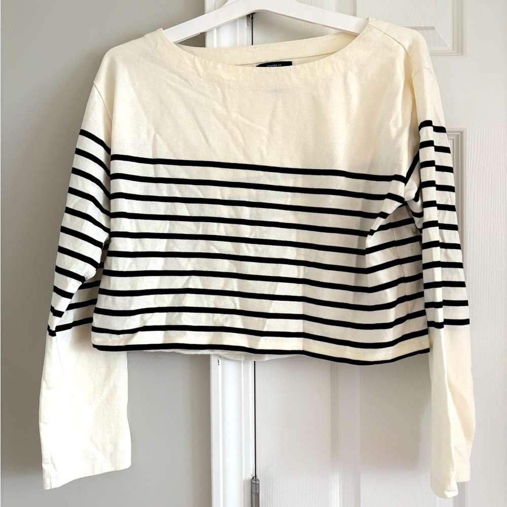J. Crew Mariner cropped shirt